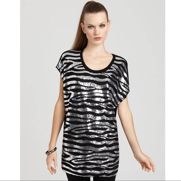 MICHAEL Michael Kors Tops - Michael Kors Zebra Sequin Top